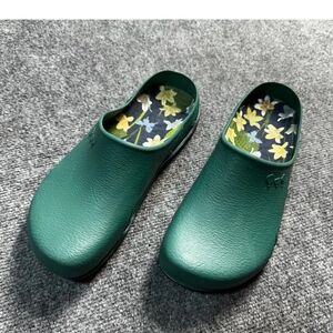 Gardenline Unisex Rubber Slip On Gardening Clogs Green Blue